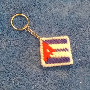 Cuba flag keychain